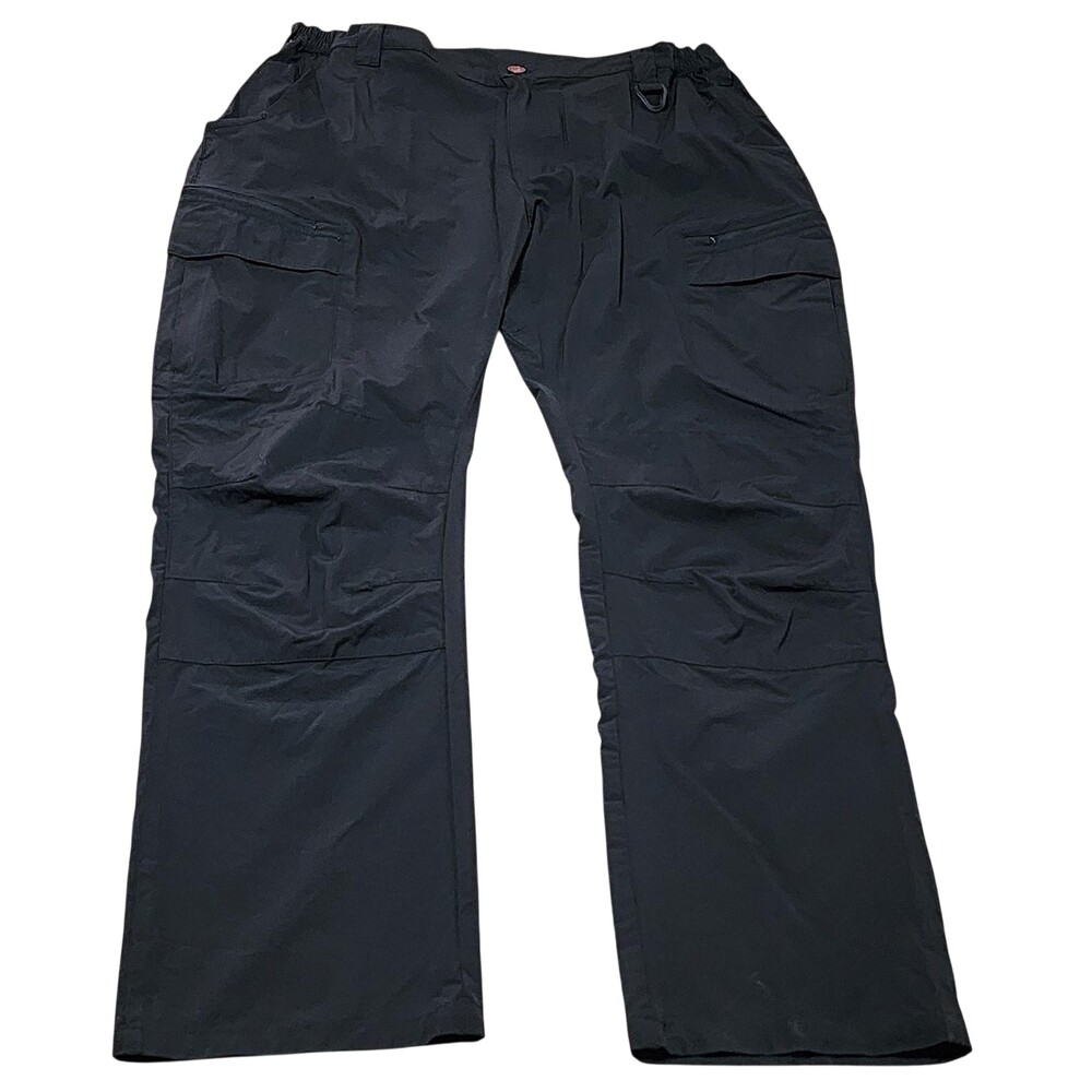 Pants Mens 38x31 Black Nylon Spandex Hiking Outdoor Zip Pocket Elastic Waist
